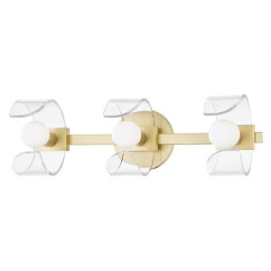 Mitzi Ora 3 - Light Vanity in  Aged Brass Clear Opal Shade - 1 of 1