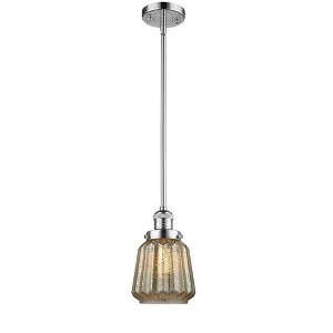 Chatham - 1 Light Stem Hung Mini Pendant In Art Deco Style-8 Inches Tall and 7 Inches Wide - 1 of 1