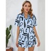 Women 2 Piece Outfit Summer Short Sleeve Top and Shorts Sweatsuit Sets with Pockets - 2 of 4
