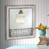 15.2" x 13.2" Rustic Galvanized Metal Magnetic Memo Board Silver - Stonebriar Collection - image 3 of 4