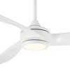 60" Casa Vieja Modern 3 Blade Indoor Ceiling Fan with Dimmable LED Light Remote Control Matte White for Living Kitchen House Bedroom Family Dining - 3 of 4