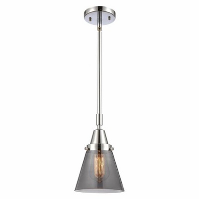 Cone - 1 Light Stem Hung Mini Pendant In Industrial Style-9.13 Inches Tall and 6 Inches Wide