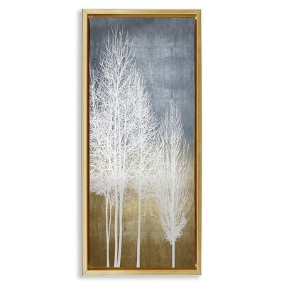 Stupell Industries Tall Bare White Trees Nature, 15" x 31"