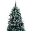 vidaXL Christmas Tree Artificial Xmas Tree with Pine Cones and White Snow - 6 x 3 ft - 2 of 4