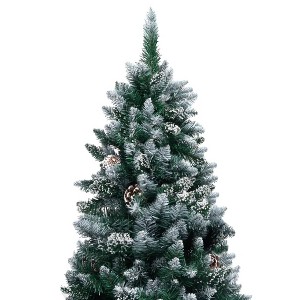 vidaXL Christmas Tree Artificial Xmas Tree with Pine Cones and White Snow - 5 x 3 ft - 1 of 4
