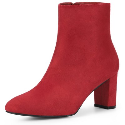 Perphy Square Toe Chunky Heel Ankle Boots for Women