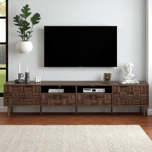 Mid Century TV Stand with 2 Drawers, Media Console for TVs up to 85'', Entertainment Center with Storage for Living Room, Bedroom - 1 of 4