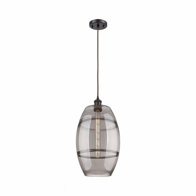 Vaz - 1 Light Cord Hung Mini Pendant In Industrial Style-18.5 Inches Tall and 10 Inches Wide