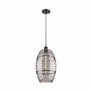 Vaz - 1 Light Cord Hung Mini Pendant In Industrial Style-18.5 Inches Tall and 10 Inches Wide - 1 of 1