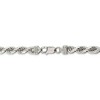 Black Bow Jewelry Men's 7mm Sterling Silver D/C 8 Sided Solid Rope Chain Necklace - 4 of 4