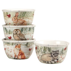 Set of 4 Winter's Walk Dining Ice Cream Bowls - Certified International - 1 of 4