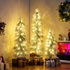 Costway 3' 4' 5' Artificial Christmas Tree Set with 30 + 50 + 70 LED Lights Holiday Decoration Tree - 2 of 4