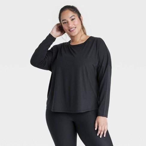 Women s Leggings friendly Long Sleeve Top All In Motion Black 3x Target