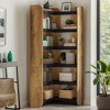 Hommoo 6-Tier 70.9" Corner Bookshelf with Open Shelves, Modern Tall Narrow Display Storage Rack for Living Room Home Office - 3 of 4