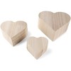 Bright Creations Set of 3 Unfinished Wood Box, Heart Jewelry Box for Painting, Wooden Boxes for Crafts with Magnetic Hinged Lid - 2 of 4