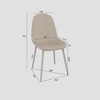 Lyngins Modern Dining Chairs with High Backrest,Kitchen Chairs Set of 4 with Metal Legs,Linen Chairs for Dining Room,Kitchen, - 3 of 4