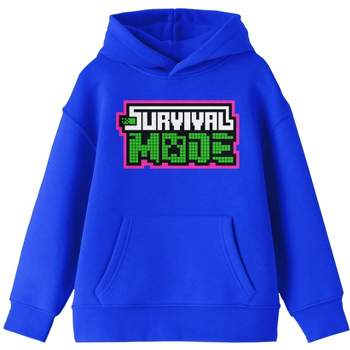 Minecraft Survival Mode Boy's Royal Blue Sweatshirt