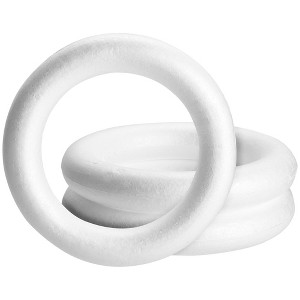 Juvale 3 Pack 12 Inch Foam Wreath Forms, Round Craft Rings for Front Door Christmas Decorations, Holidays, Thanksgiving - 1 of 4