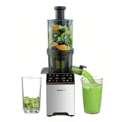 WHALL® Cold Press Juicer Machine with Touchscreen, Slow Masticating Machines with 4.5" Extra Large Feed Chute, Reverse Function, Soft & Hard Models