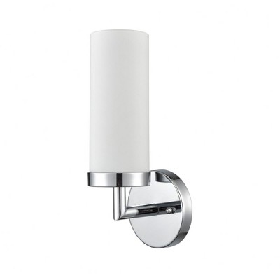 Chrome Frosted Glass Dimmable Bathroom Wall Sconce