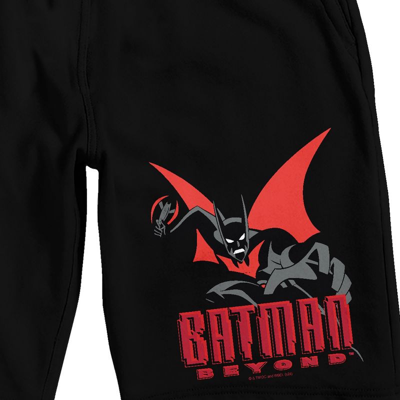 Batman Beyond Batman Logo Men's Black Sleep Pajama Shorts, 2 of 4