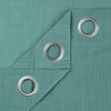 Chanasya 2pk Light Filtering Textured Grommet Semi Sheer Solid Window Curtain Panels - Set of 2 - 3 of 4