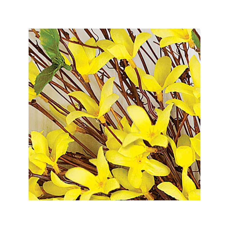 Collections Etc Spring Floral Forsythia Twig Wreath, 3 of 4