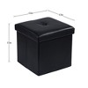 VECELO Folding Storage Ottoman Bench, Versatile Shoestool & Footstool, Bedroom Bench with Storage, Holds up to 660 lb - 3 of 4