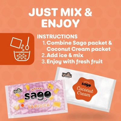 YULU Instant Sago Tapioca Pearl and Coconut Dessert Kit - 14.1oz/2ct