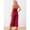 INSPIRE CHIC Women's Casual Sleeveless Cut Out Smocked Loose Wide Leg Jumpsuits - 4 of 4