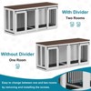 Large Dog Crate Furniture, 71'' Wooden Dog Crate with Removable Divider, Heavy Duty Dog Kennel Table - 4 of 4