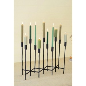 Forged Metal Multi-Taper Candle Stand – 20" Wide Candelabra by Kalalou - 1 of 3