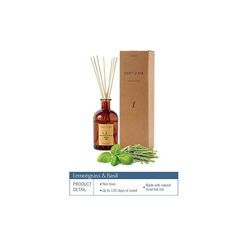 Craft & Kin Aromatherapy Scented Oil Reed Diffuser Set, 3 of 8