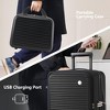 20-Inch Carry-On Luggage with USB Port, TSA Lock, Front Pocket, and 360° Spinner Wheels, Lightweight and Durable Suitcase for Easy Travel - 4 of 4