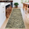 Washable Vintage Living Room Rugs, Distressed Floral Print Non Slip Bedroom Rugs, Low Pile Stain Resistant Accent Large Carpet for Home Office - 4 of 4