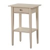 HomeStock Beige Nightstand 28x18x14 Neutral Compact Bedside Table with Modern Finish, Sleek Lines and Convenient Storage Drawer - 2 of 4
