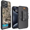 Nakedcellphone Combo for iPhone 15 Pro Max - Rugged Phone Cover with Stand and Belt Clip Holster - 2 of 4