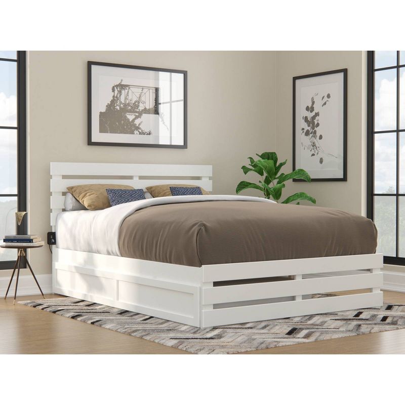 Oxford Bed with Footboard and USB Turbo Charger with Extra Long Trundle - AFI, 3 of 8