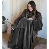 Tirrinia Adult Wearable Fleece Blanket with Sleeves, Soft Cozy TV Blanket, Sunggle Blanket Gift for Women Men - 4 of 4
