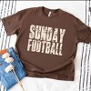 Sunday Football Block Distressed - Women's Heavyweight Graphic T-Shirt - 3 of 4