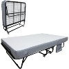RONSHIN Folding Bed with 5" Memory Foam Mattress, Folded Bed on Wheels, Metal Frame for Guest Bedroom Office, Space Saving Roll Away Bed for Adults - 2 of 4