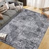 Washable Area Rugs Floral Print Farmhouse Rugs Boho Vintage Non-Slip Indoor Area Rug for Bedroom Living Room - 3 of 4