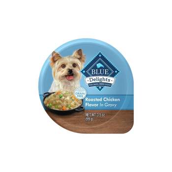 Blue Buffalo Delights Natural Adult Small Breed Wet Dog Food Cup Roasted Chicken Flavor in Hearty Gravy - 3.5oz
