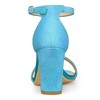 Allegra K Women's Glitter Ankle Strap Chunky Heels Sandals - 3 of 4
