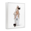 Stupell Industries Fashion Brand Emblem Coffee Cup Woman Black Framed Giclee Art - 3 of 4
