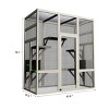 Large Outdoor Wooden Cat House with Metal Mesh, 5 Platforms and 2 Resting Boxes – Pet Houses for Cats – The Pop Home - 4 of 4