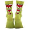 HalloweenCostumes.com One Size Fits Most  Dr. Seuss The Grinch Costume Crew Socks for Adults and Teens, Black/Orange/Green - 4 of 4