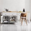 74.5" Kitchen Island Cart with Extendable Dining Table, 2 Drawers, 4-Door Storage Cabinet, Spice Rack, Locking Wheels, Kitchen and Dining Cabinets - 2 of 4