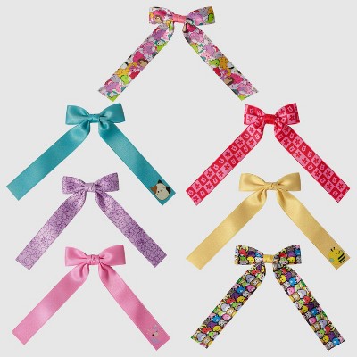 Girls' Squishmallows 7pk Satin Bows