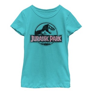 Girl's Jurassic Park Vintage Logo T-Shirt - 1 of 3